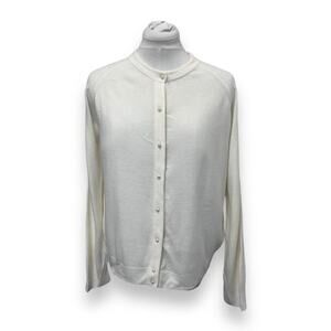 Designers Originals Women’s Petite Luxelon Cardigan Sweater Winter White PL